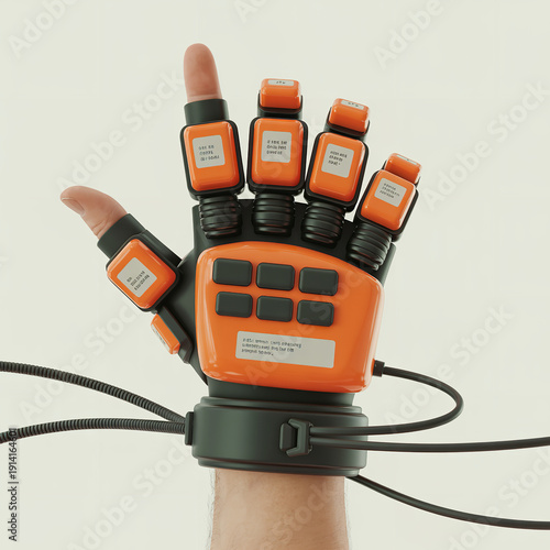 Wallpaper Mural Advanced Motion Capture Data Glove for Virtual Reality Tracking and Futuristic Cybernetic Robotic Hand Gesture Control Tech Torontodigital.ca