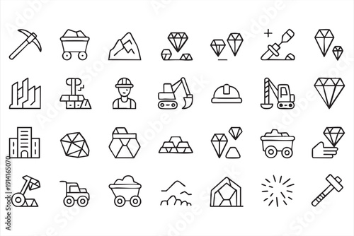 Modern Quarry and Extraction Graphics for Apps