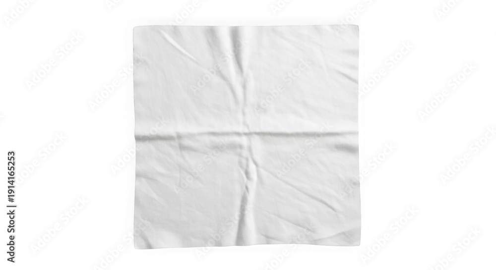 Obraz premium Crumpled white paper napkin isolated on transparent background