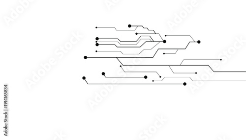 circuit board lanes communication technology vector illustration on white background