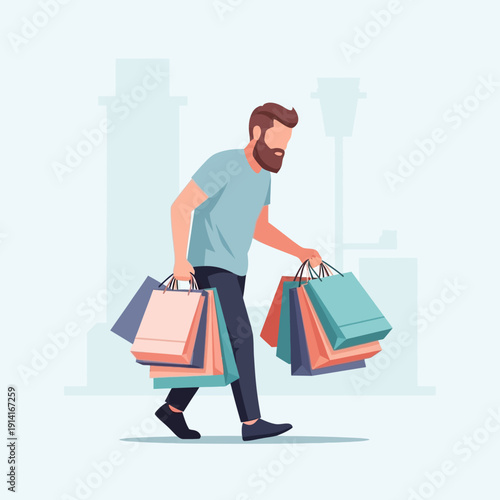 Man with Shopping Bags
