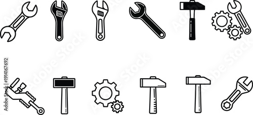 Collection of basic hand tools for various tasks