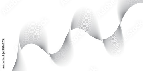 Vector abstract gradient wave Futuristic gray and white abstract background. geometric flowing web smoke sound music digital blend curve line texture backgound.