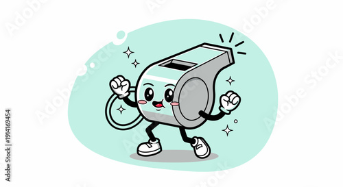Playful cartoon toaster with happy pose.
