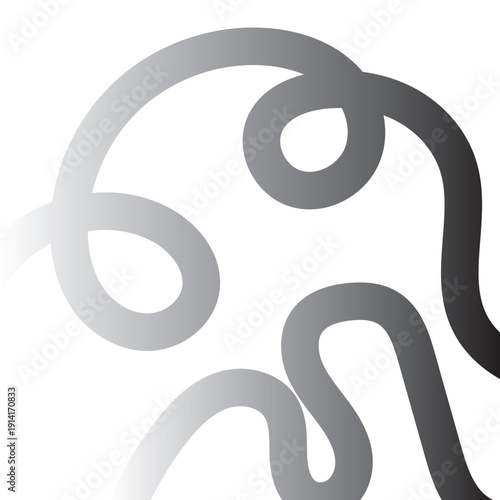 Abstract Gradient Curved Background. Modern abstract background with  gradient curves on light gray backdrop, ideal for branding, web design, and creative presentations.

