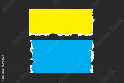 Realistic Torn White Paper Texture with Ripped Edges on Transparent Background