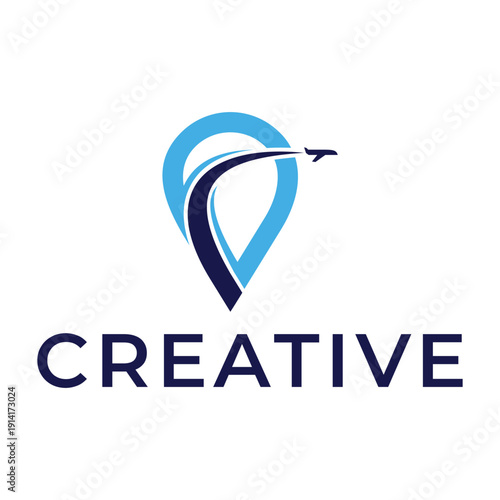 travel location logo design vector icon template