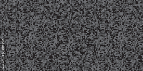 Vector abstract geometric black and gray low polygon triangle paper wallpaper. origami paper background. gradient grid creative digital business triangular low textile design.