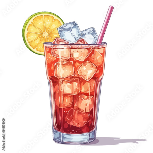 Soda Drink with Ice Very Cool