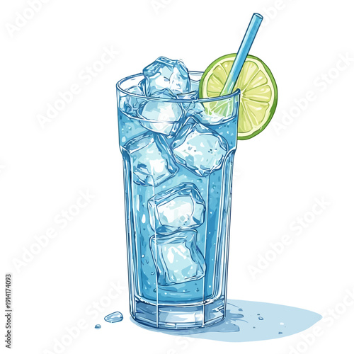 Soda Drink with Ice Very Cool