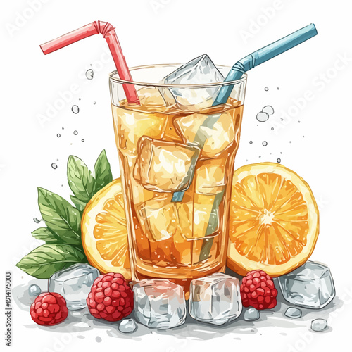 Soda Drink with Ice Very Cool