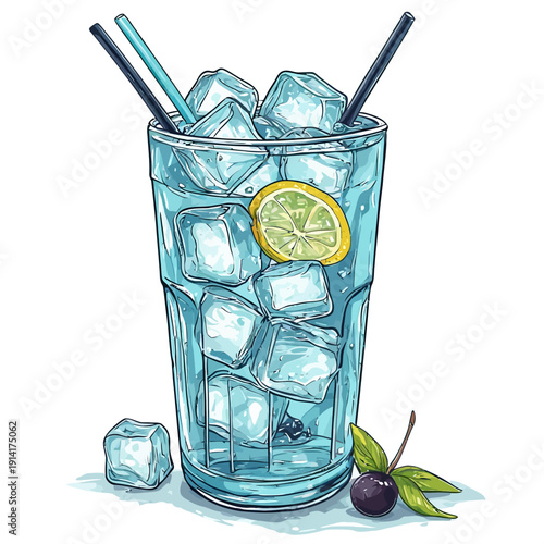Soda Drink with Ice Very Cool