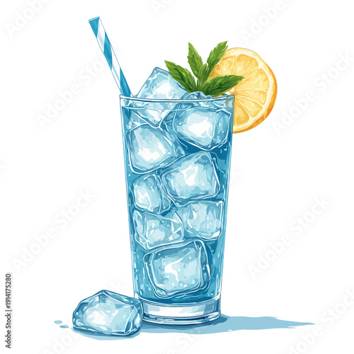 Soda Drink with Ice Very Cool