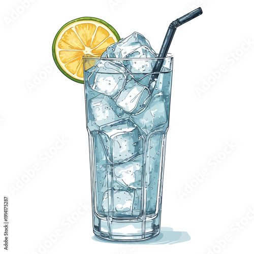 Soda Drink with Ice Very Cool