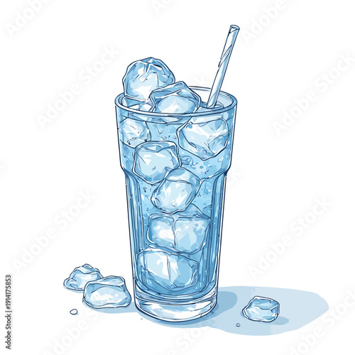 Soda Drink with Ice Very Cool
