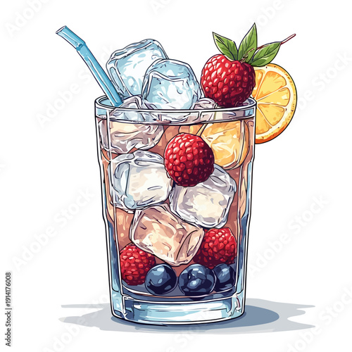 Soda Drink with Ice Very Cool