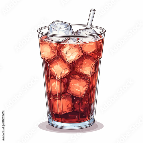 Soda Drink with Ice Very Cool