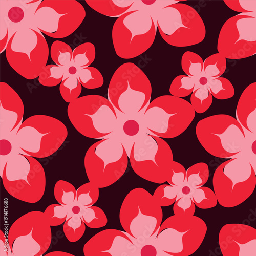 Wallpaper Mural Seamless floral pattern with stylized yellow and white flowers, blue berries, and leaves on a sage green background. This modern, folk-art design is great for textiles, wallpaper, and spring decor
 Torontodigital.ca