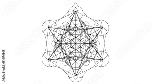 A black and white image of a geometric shape