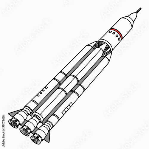 Advanced scientific space rocket ultra detailed scientific rocket