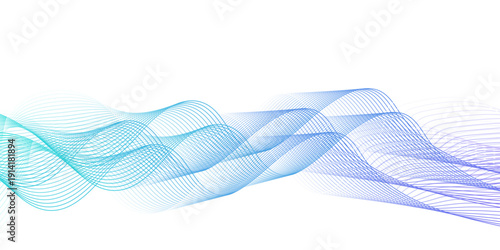 blue wave curve lines banner background design. Digital frequency track equalizer. Stylized line art background. modern soft luxury texture with smooth and clean vector subtle background illustration