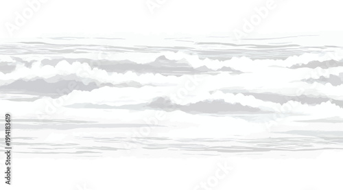 A gray and white cloudy sky with no sun