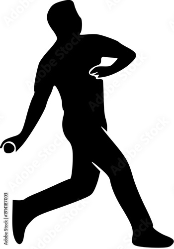 Silhouette of a baseball pitcher throwing a ball