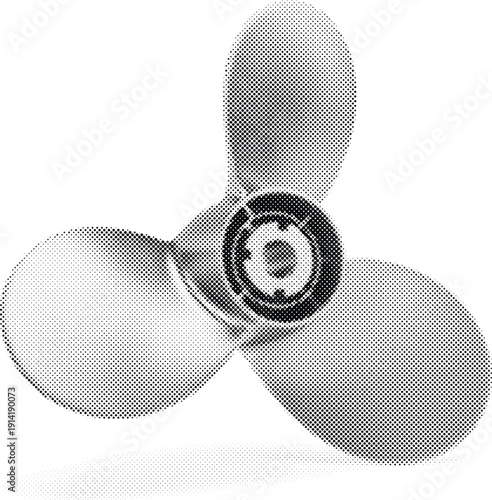 vintage element artistic asset dot texture visual graphic propeller blade