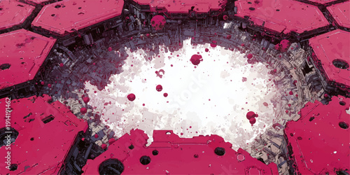 Set of Red blood splashed isolated on white background. Set of blood stains