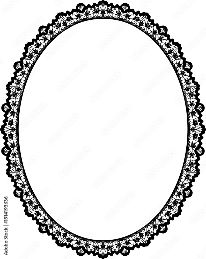 Фотография Lace Circle Oval Frame
