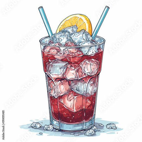 cocktail drink with ice very cool