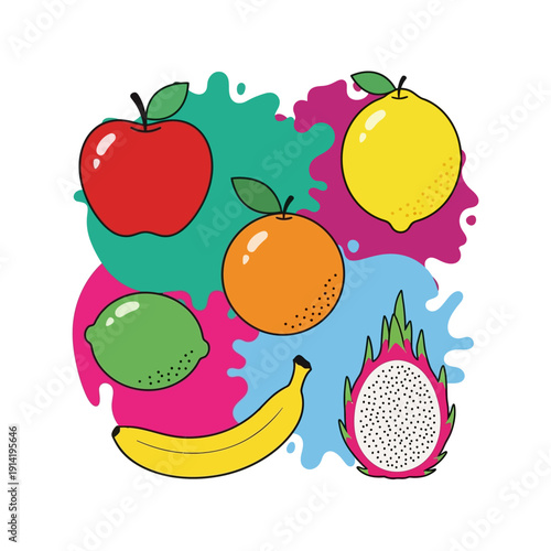 Vibrant assortment of fresh fruits, a healthy and colorful collection.