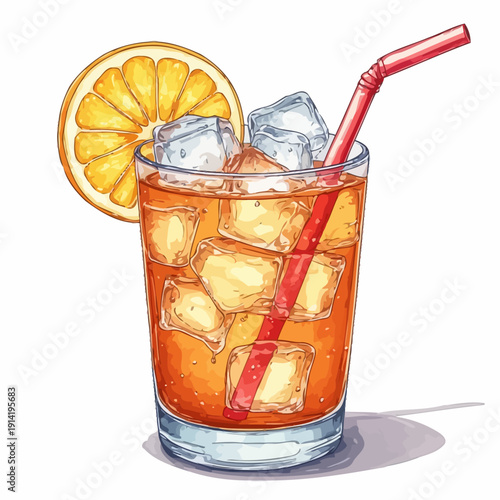 cocktail drink with ice very cool