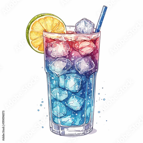 cocktail drink with ice very cool