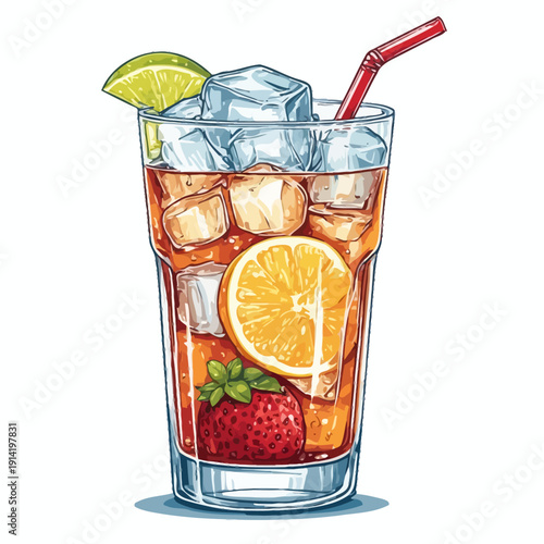 cocktail drink with ice very cool