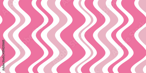 Pink psychedelic seamless pattern. Retro 70s 90s 00s style. Groovy waves texture for textile, paper, fabric. Abstract geometric vector surface