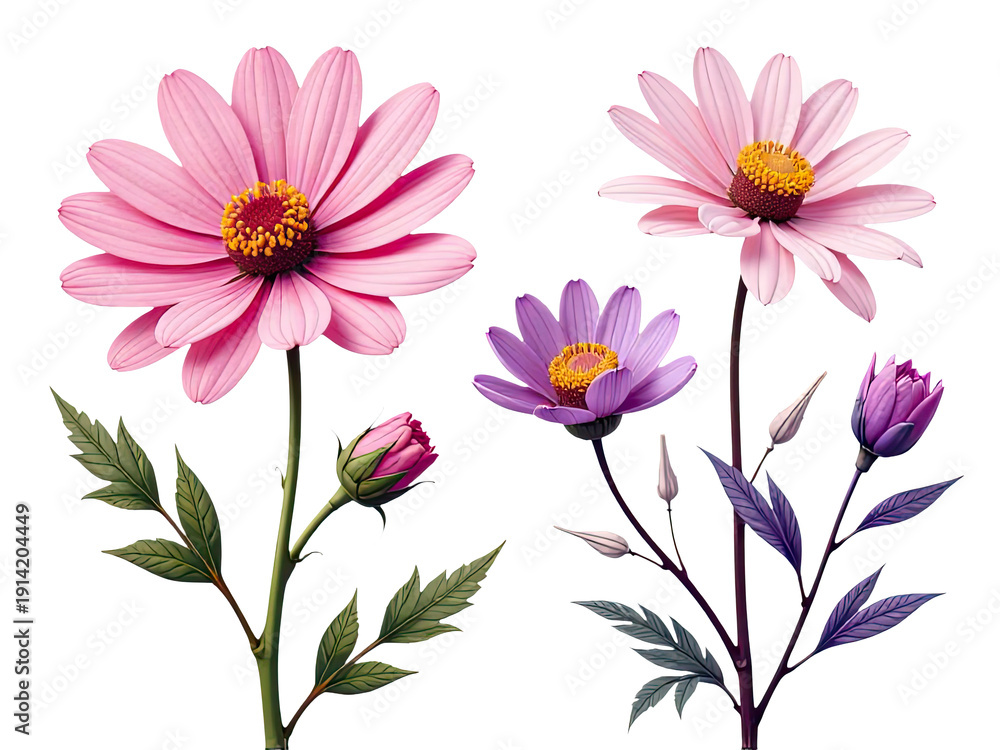 Obraz premium A cluster of nearby flowers, ideal for representing friendship or togetherness