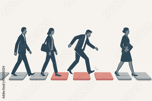 Employee Attrition Risk from Workplace Friction Points illustration
