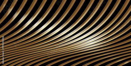 a play of straight and curved lines with gold brown gradations as a background and compositional inspiration in visual communication design and for other purposes
