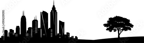 silhouette of the church