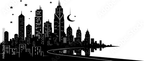 london skyline in black and white