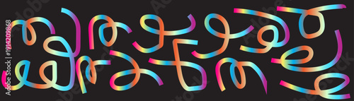 A vibrant neon sign design celebrating the new year with glowing text and fireworks illustration on a dark background