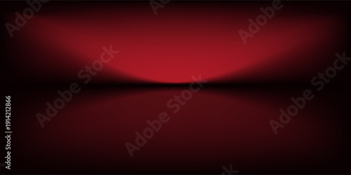 Abstract gradient podium background. Empty red 3D studio background. Clean scene for product presentation mockup template.background vector