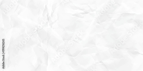 white crumpled paper texture. White сlean crumpled paper background. Vertical crumpled empty paper template for posters and banners. 