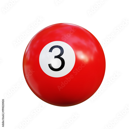 Foto 3 Pool Ball 3D Illustration