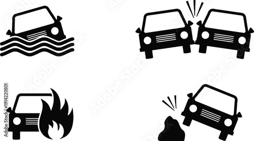 Vehicle safety warning symbols