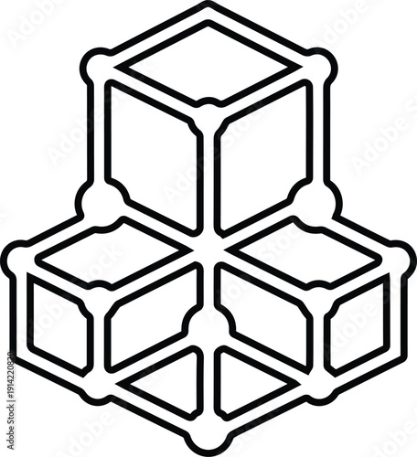 Diagram icon with isolated background