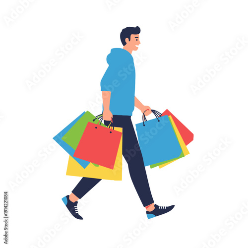 Man with Shopping Bags