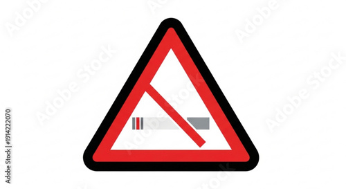 Free Download No smoking warning sign with red border and black outline on white background - GFXLoad