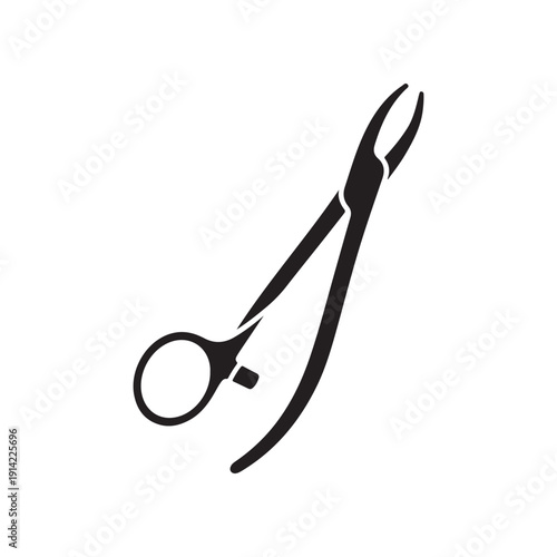 Medical Scissors Isolated on Transparent Background